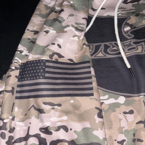 WU TANG CLAN HOODIE XXL MENS CAMO GREEN GREAT CONDITION - Picture 6 of 14